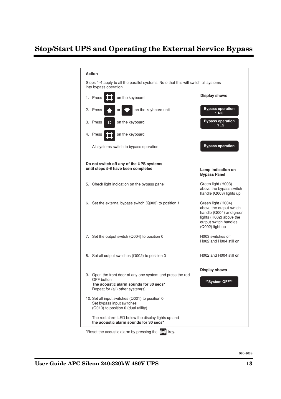 American Power Conversion 240-320kW 480V User Manual | Page 13 / 31