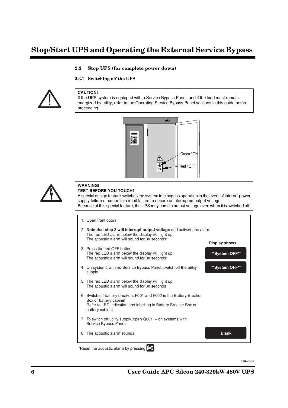 American Power Conversion 240-320kW 480V User Manual | Page 6 / 31