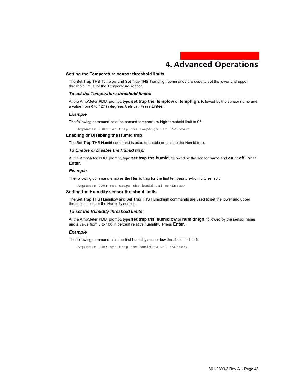 Advanced operations | American Power Conversion AmpMeter PDU User Manual | Page 43 / 52