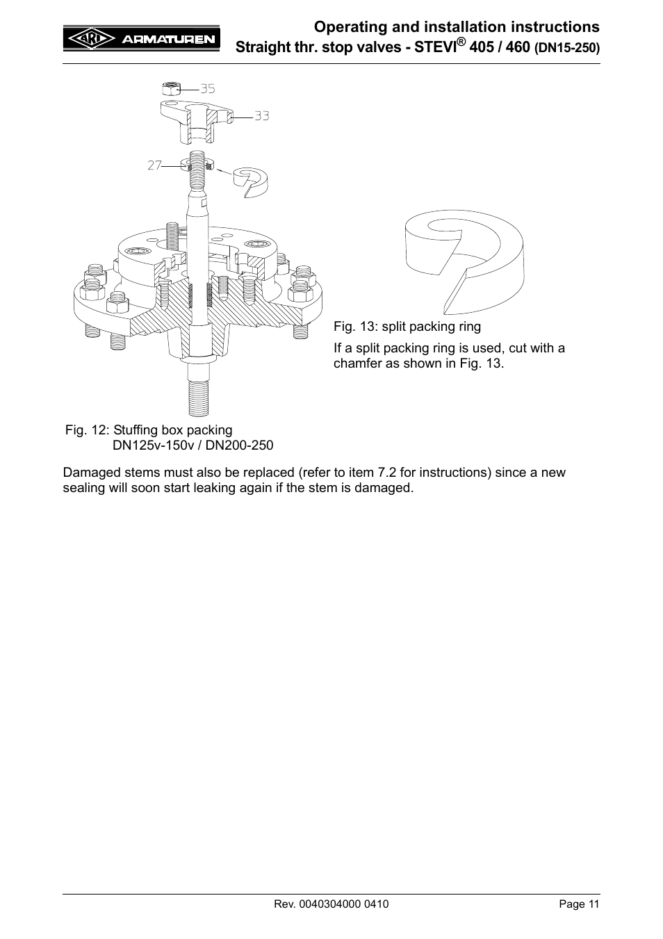 ARI Armaturen STEVI 460 DN 15-250 EN User Manual | Page 11 / 18