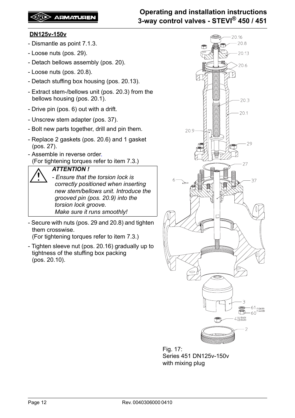 ARI Armaturen STEVI 451 EN User Manual | Page 12 / 22