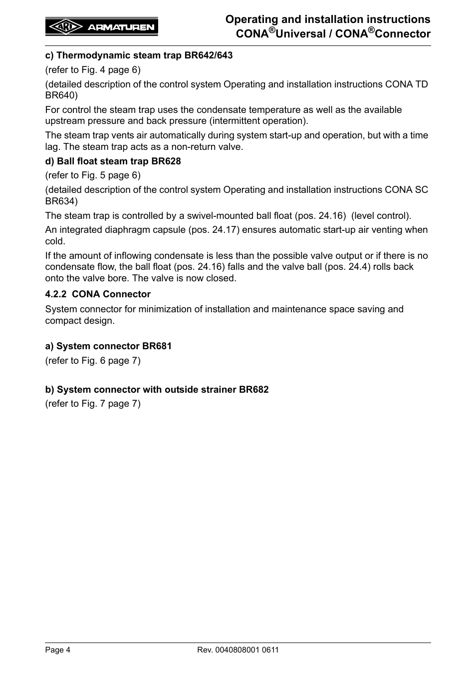 2 cona connector | ARI Armaturen CONA Universal ANSI 300 EN User Manual | Page 4 / 17