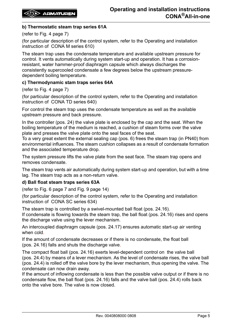 ARI Armaturen CONA all-in-one PN40 EN User Manual | Page 5 / 18