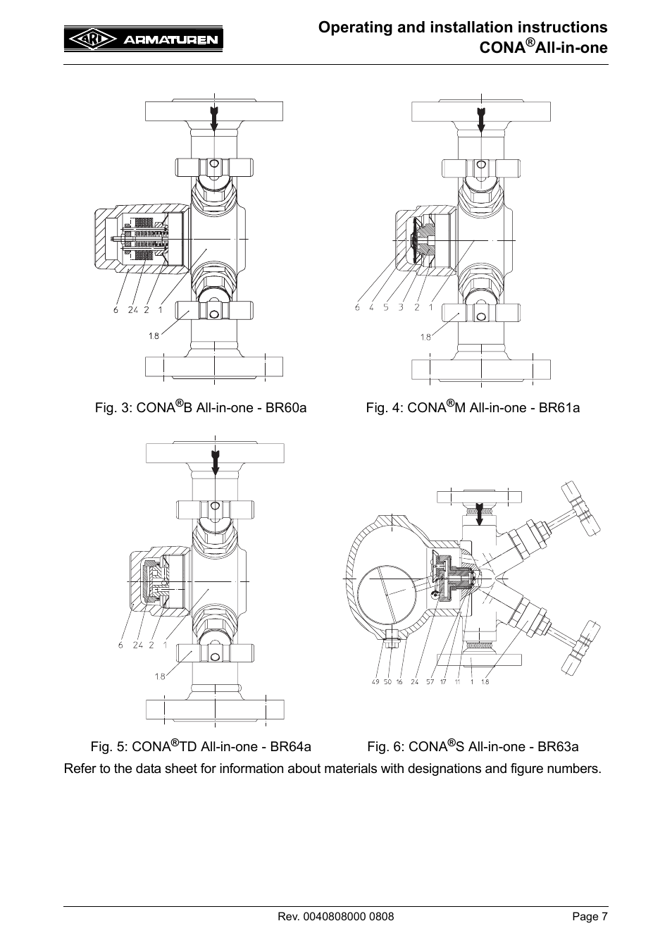 Operating and installation instructions cona, All-in-one | ARI Armaturen CONA all-in-one PN40 EN User Manual | Page 7 / 18