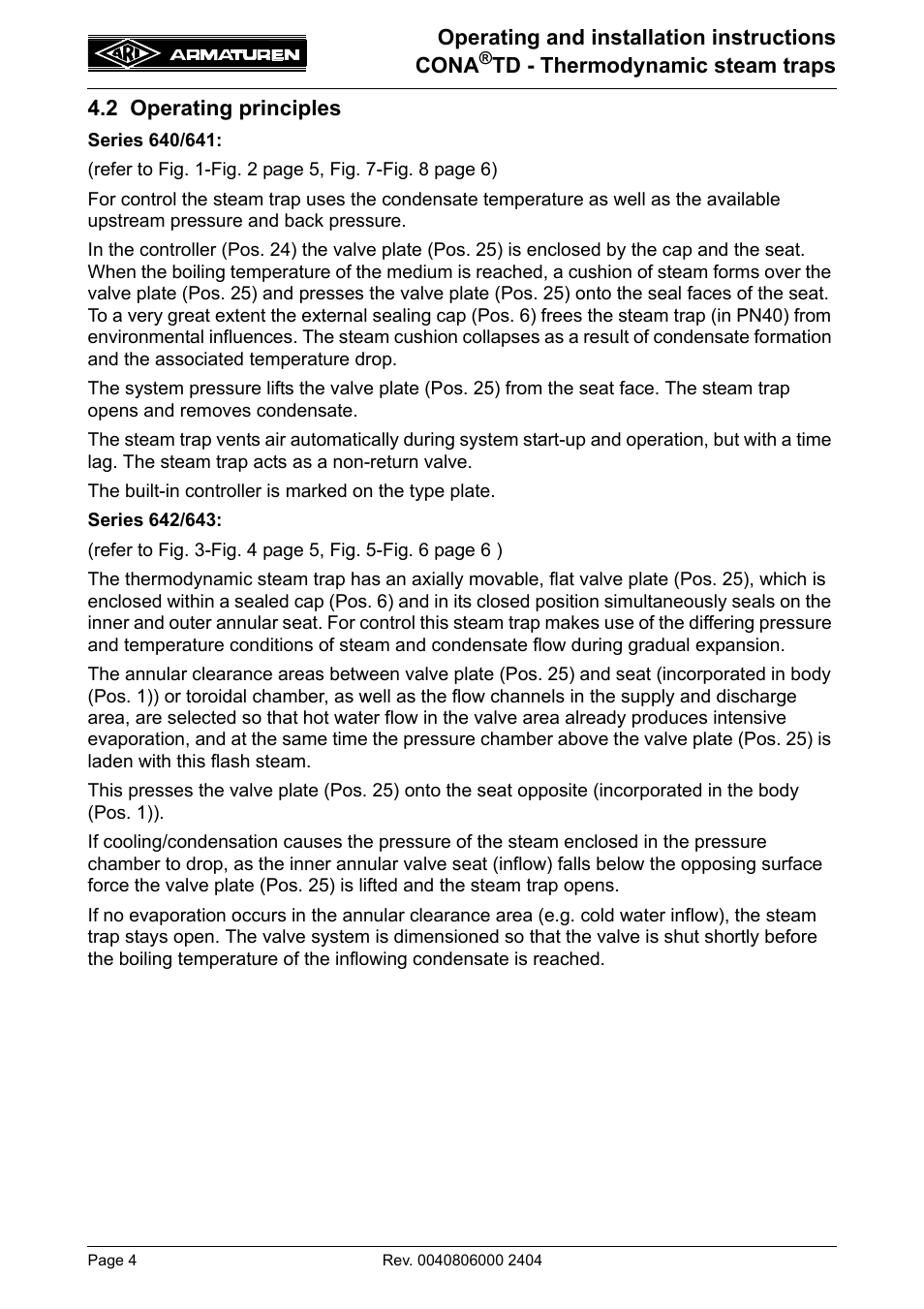 ARI Armaturen CONA TD PN63 EN User Manual | Page 4 / 13