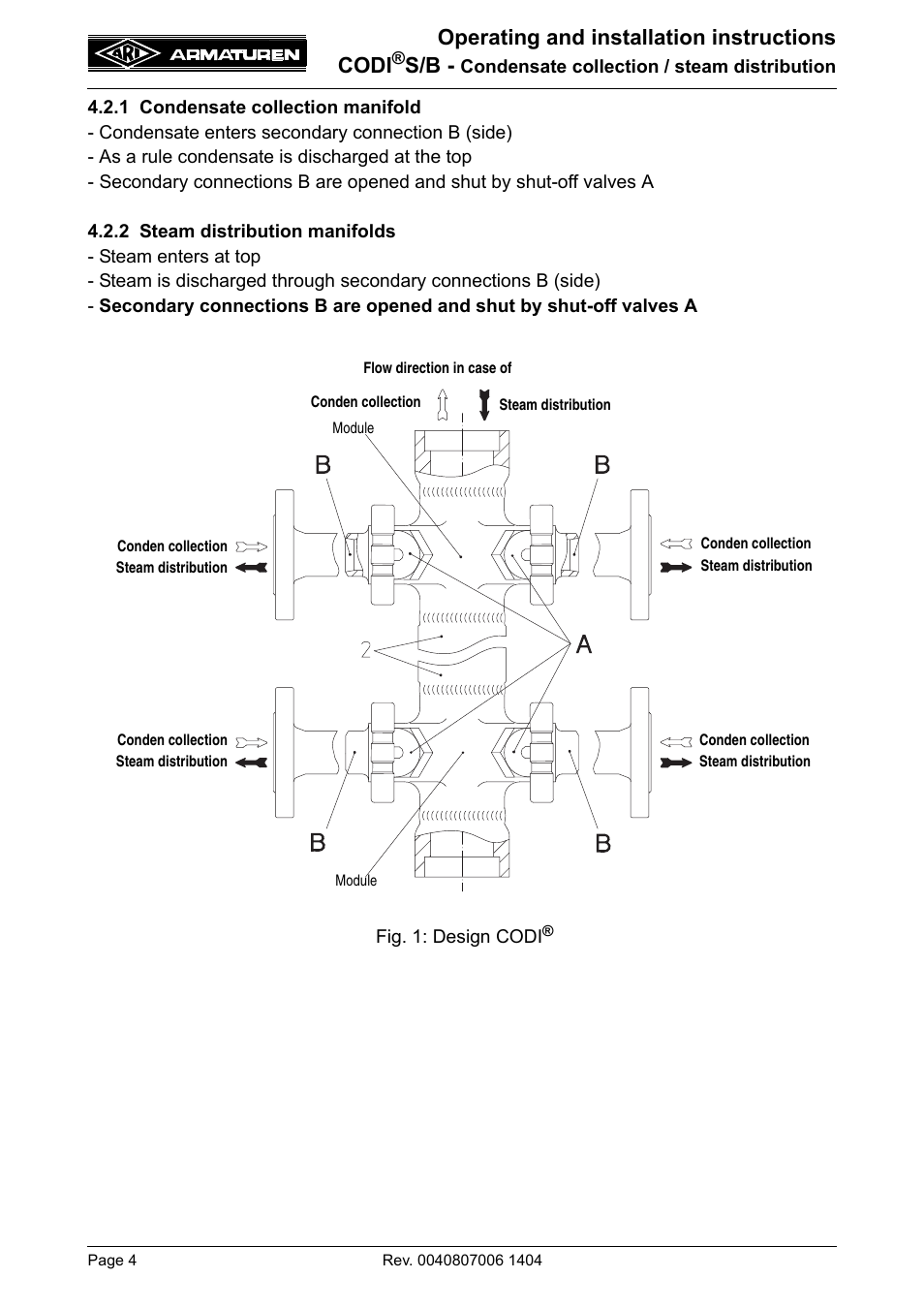 Operating and installation instructions codi | ARI Armaturen CODI B PN63 EN User Manual | Page 4 / 13