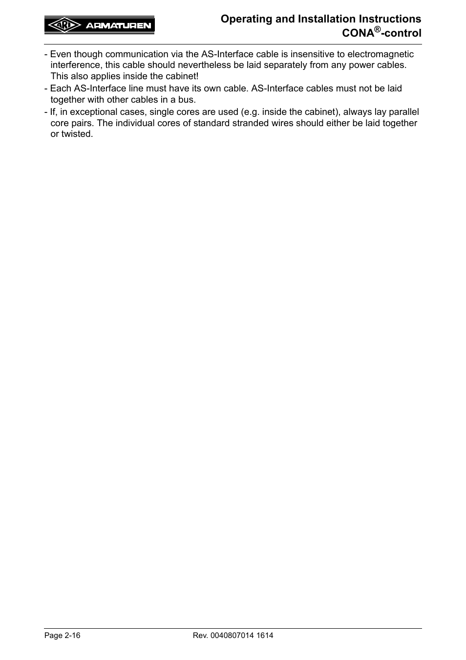 ARI Armaturen CONA control EN User Manual | Page 16 / 36