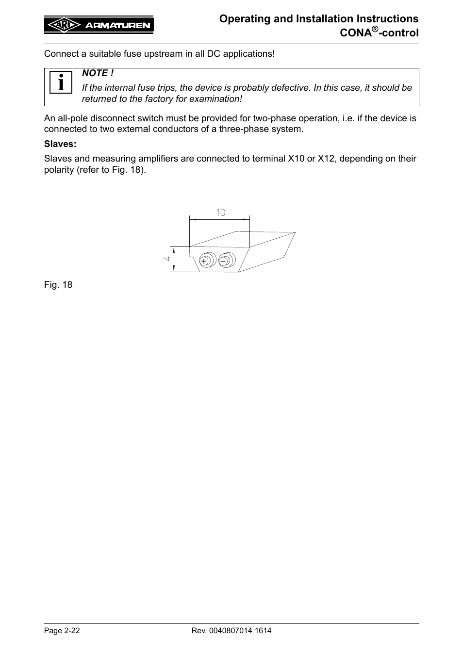 ARI Armaturen CONA control EN User Manual | Page 22 / 36