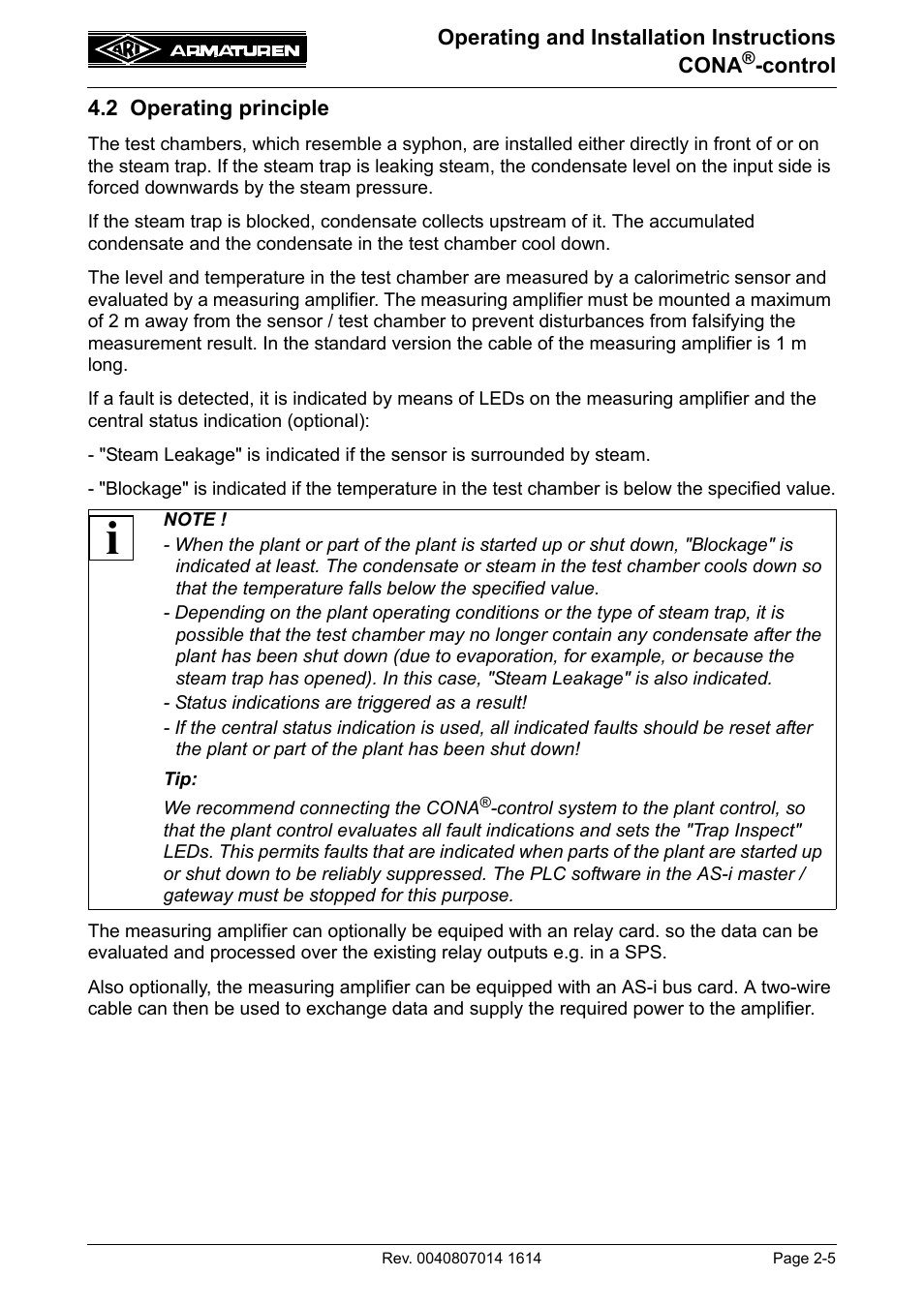 2 operating principle, 2 operating principle -5 | ARI Armaturen CONA control EN User Manual | Page 5 / 36