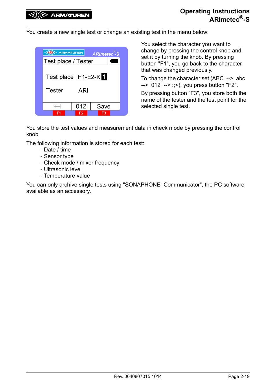 ARI Armaturen ARImetec-S EN User Manual | Page 19 / 34
