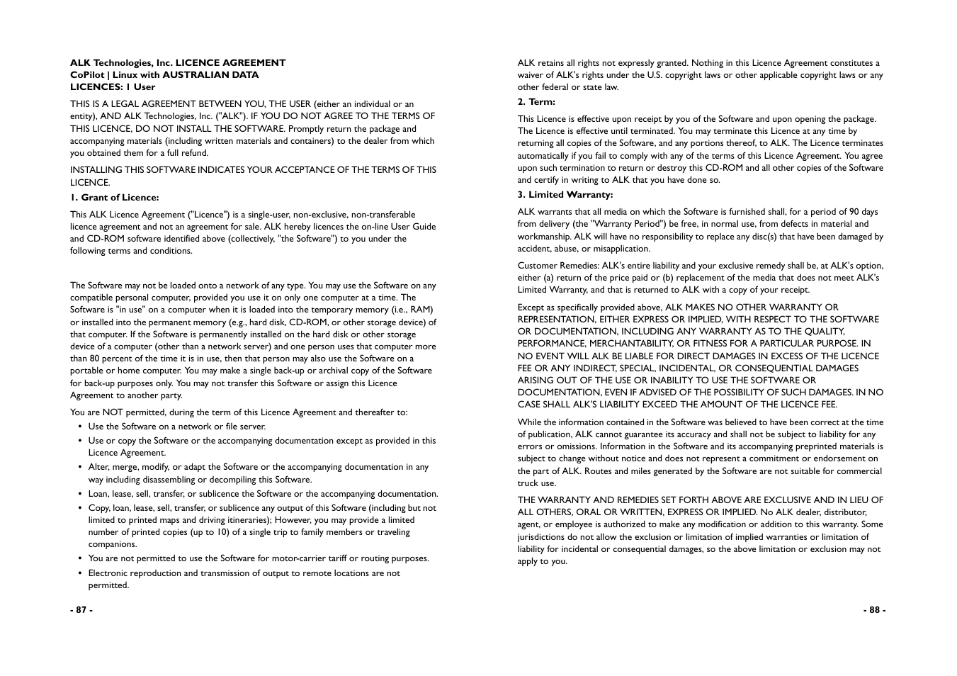 ALK Technologies CoPilot A780 User Manual | Page 46 / 47