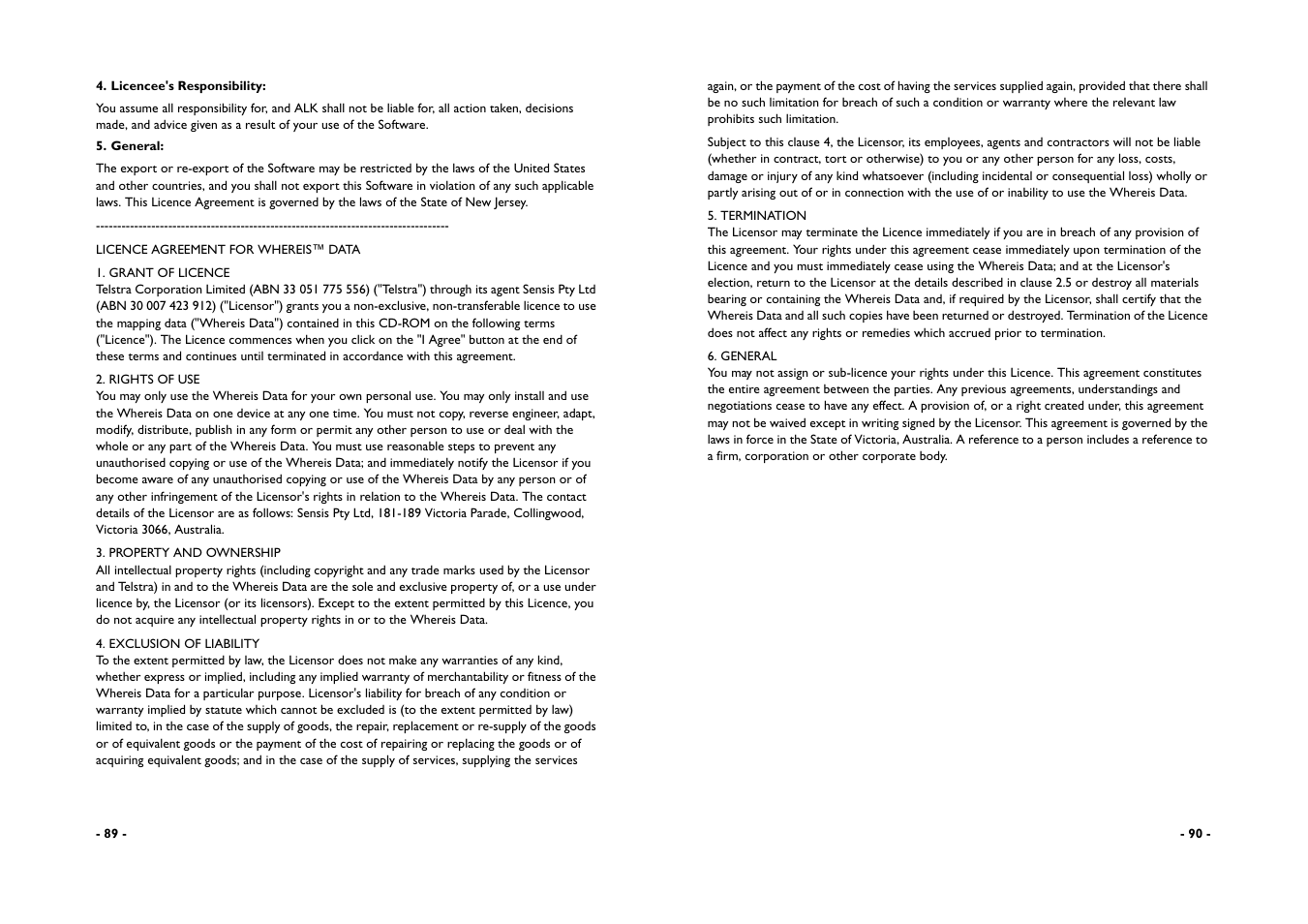 ALK Technologies CoPilot A780 User Manual | Page 47 / 47