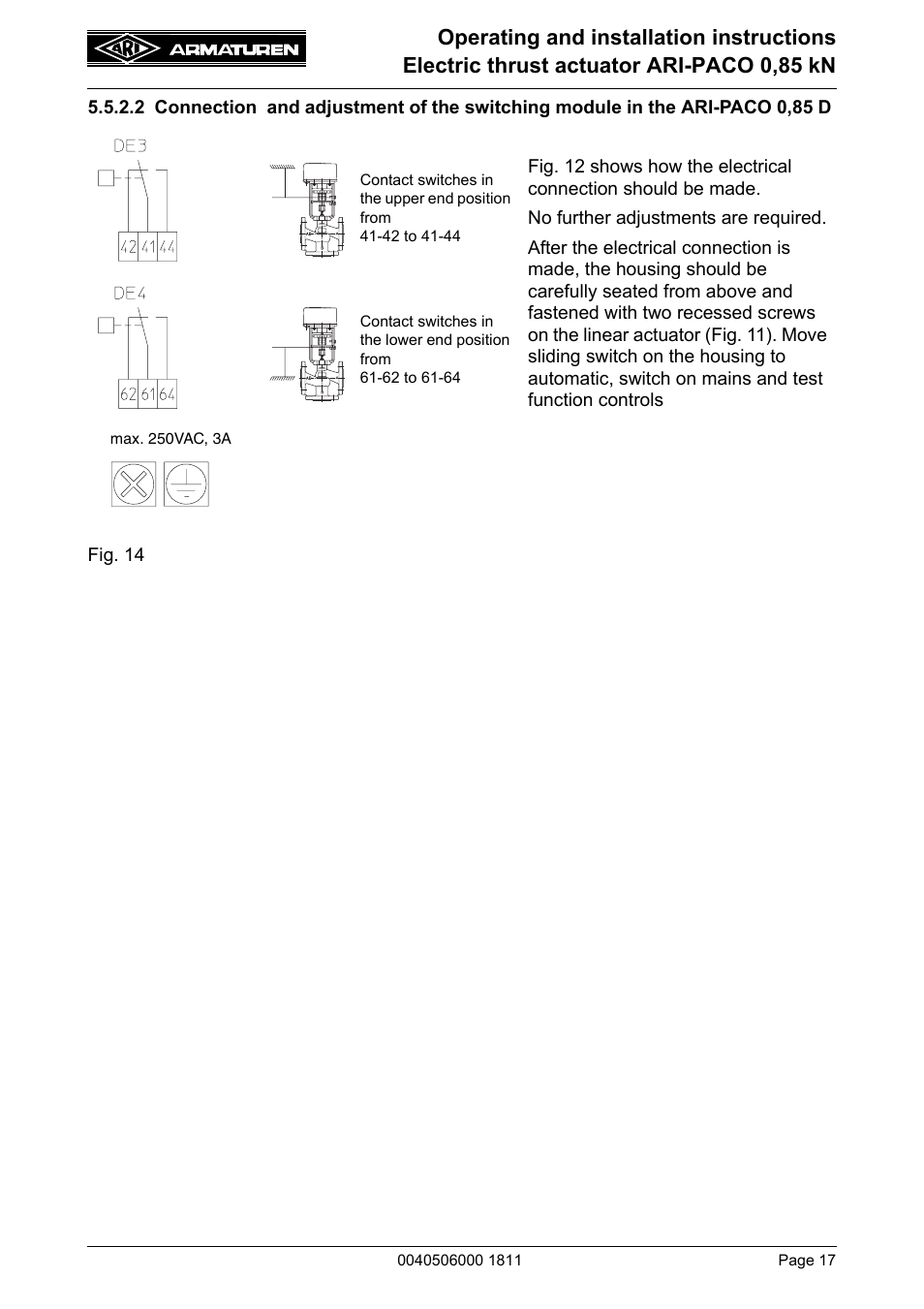 ARI Armaturen ARI-PACO 0,85kN EN User Manual | Page 17 / 32