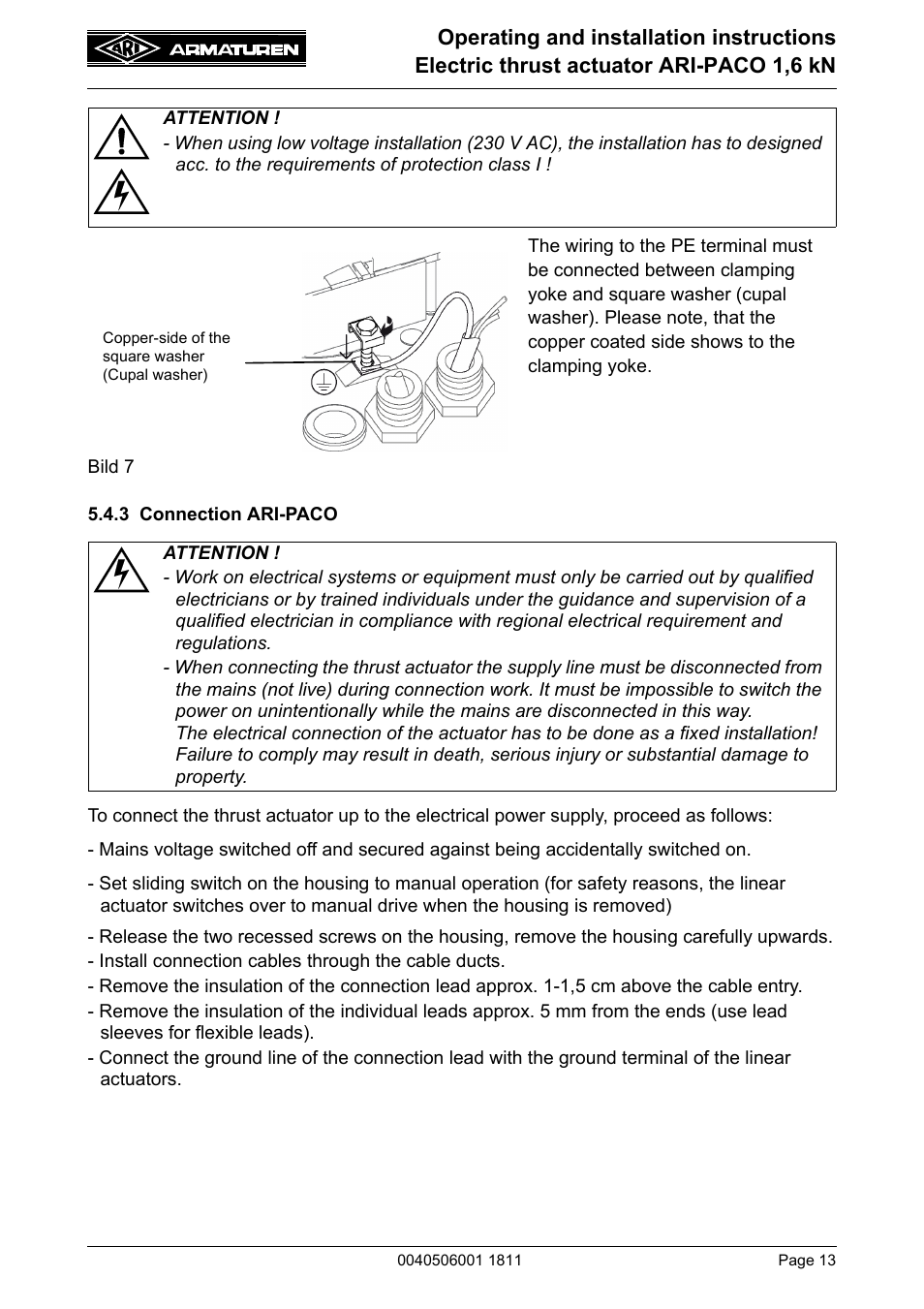 3 connection ari-paco | ARI Armaturen ARI-PACO 1,6kN EN User Manual | Page 13 / 24