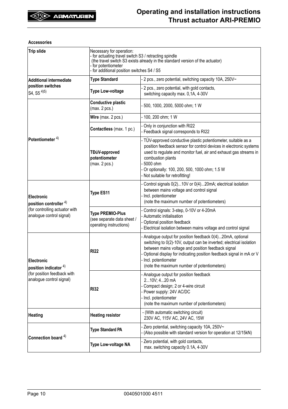 ARI Armaturen ARI-PREMIO User Manual | Page 10 / 54