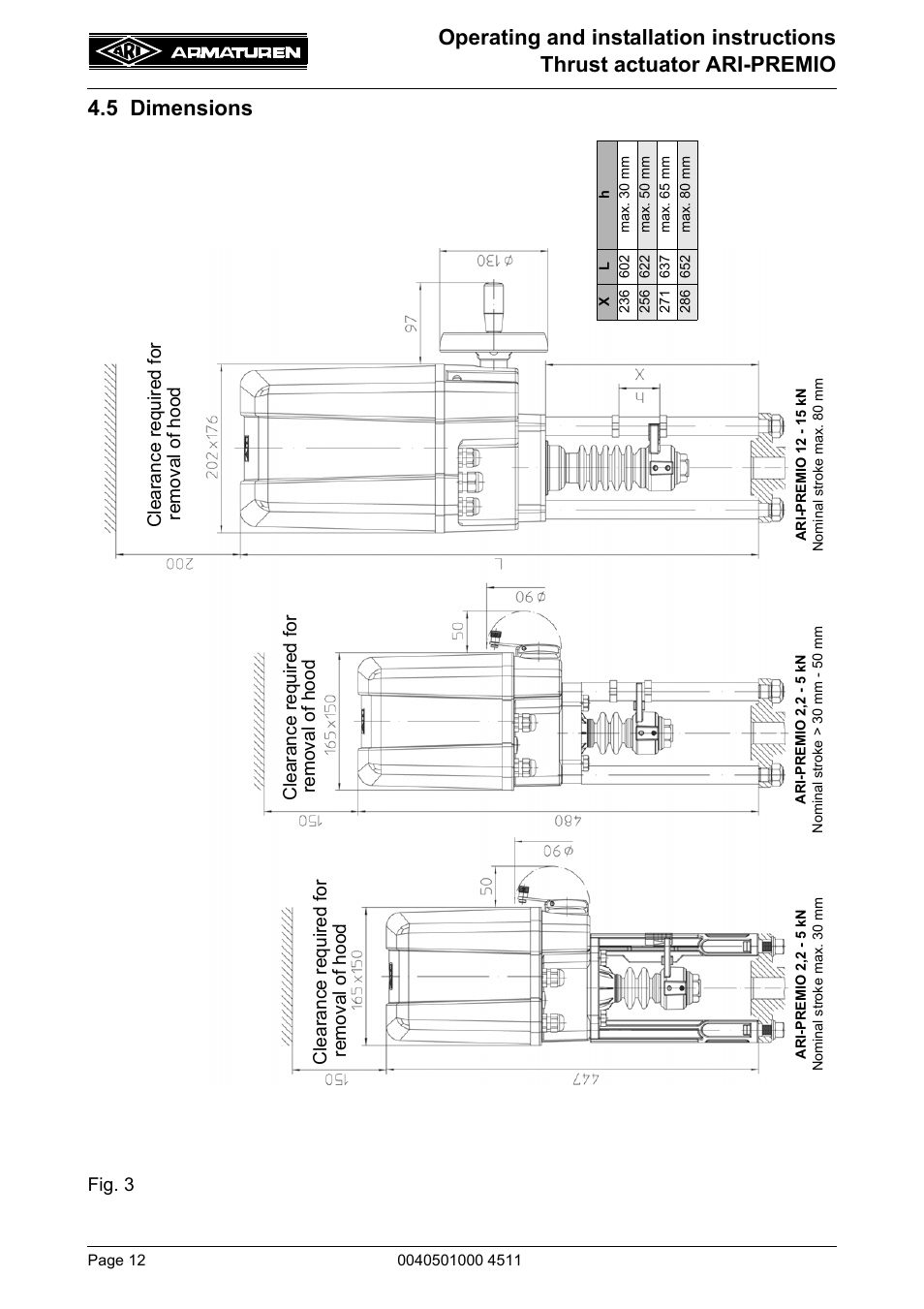 5 dimensions | ARI Armaturen ARI-PREMIO User Manual | Page 12 / 54