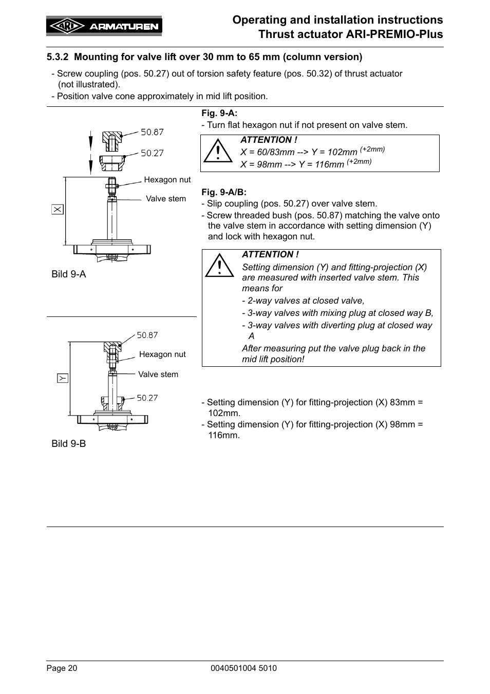 ARI Armaturen ARI-PREMIO Plus EN User Manual | Page 20 / 50