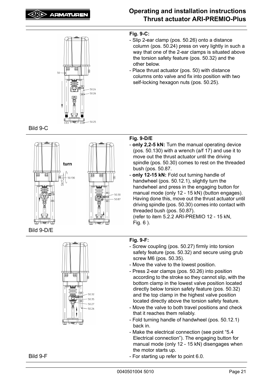 ARI Armaturen ARI-PREMIO Plus EN User Manual | Page 21 / 50