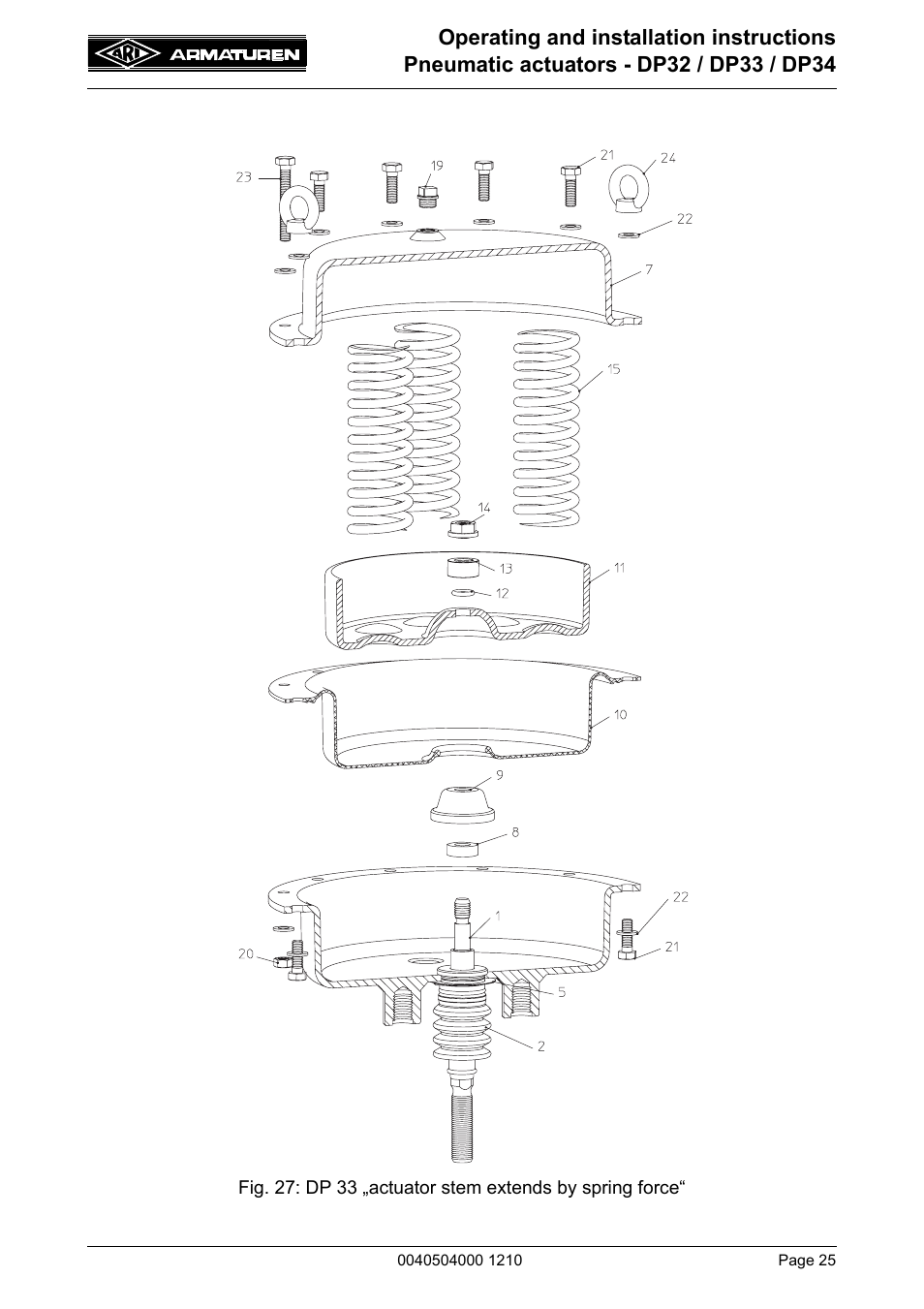 ARI Armaturen DP34 EN User Manual | Page 25 / 28