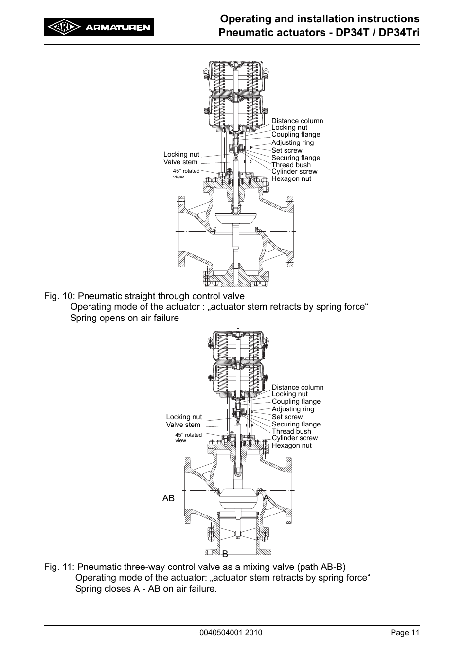 Ab a b | ARI Armaturen DP34 Tridem EN User Manual | Page 11 / 18