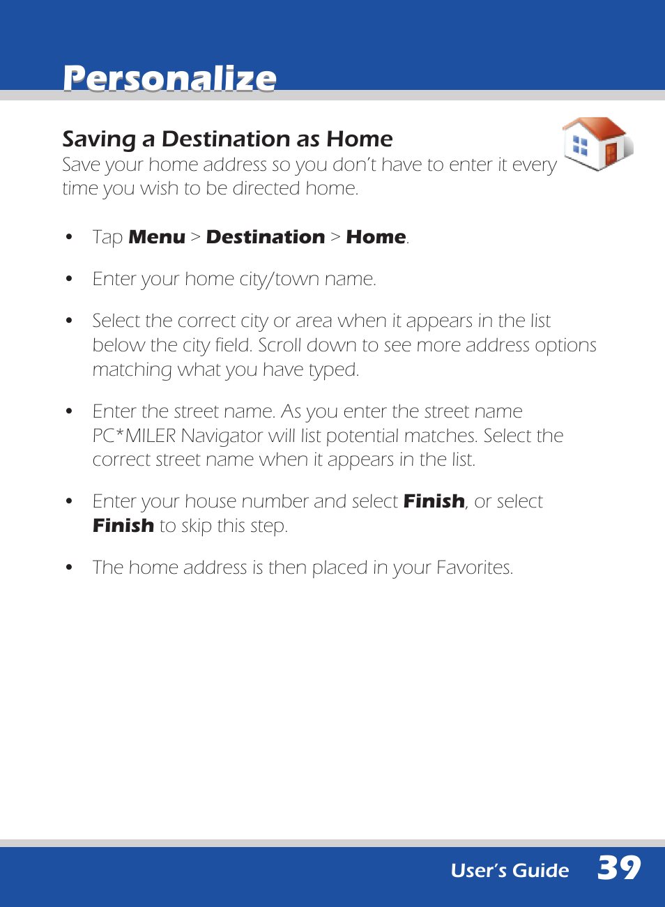 Personalize | ALK Technologies 740 User Manual | Page 39 / 80