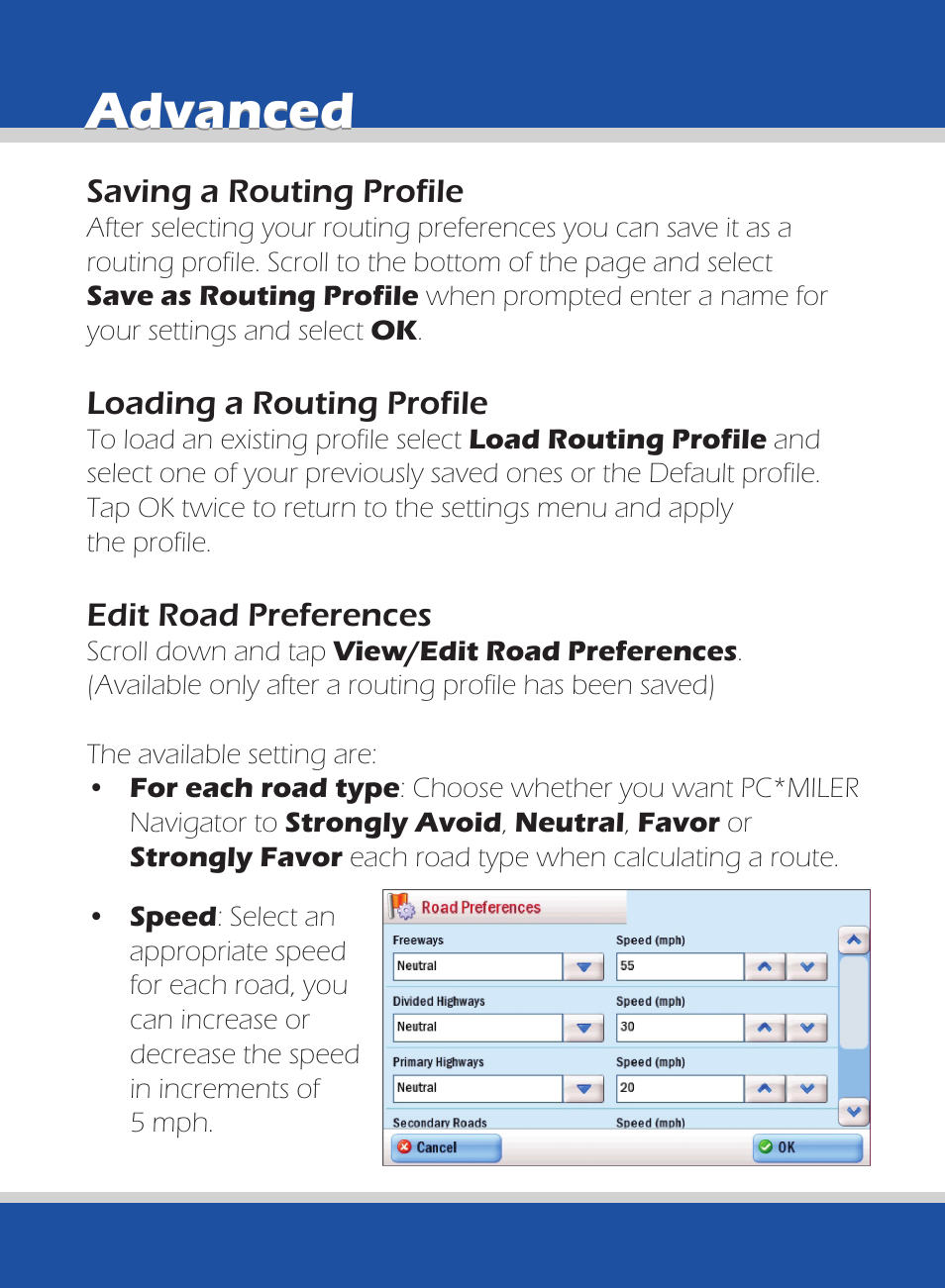 Advanced | ALK Technologies 740 User Manual | Page 50 / 80