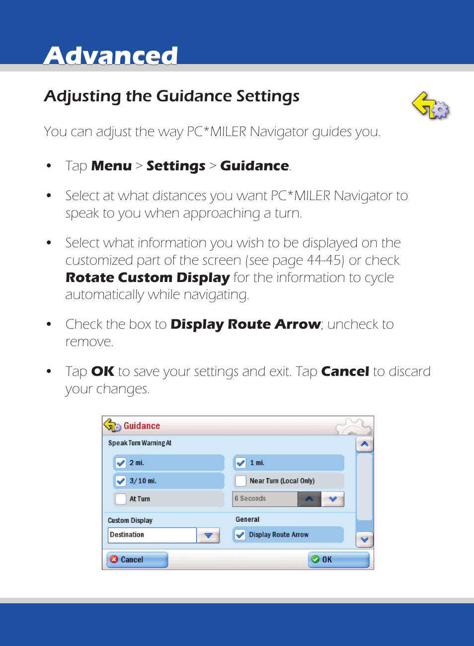 Advanced | ALK Technologies 740 User Manual | Page 56 / 80
