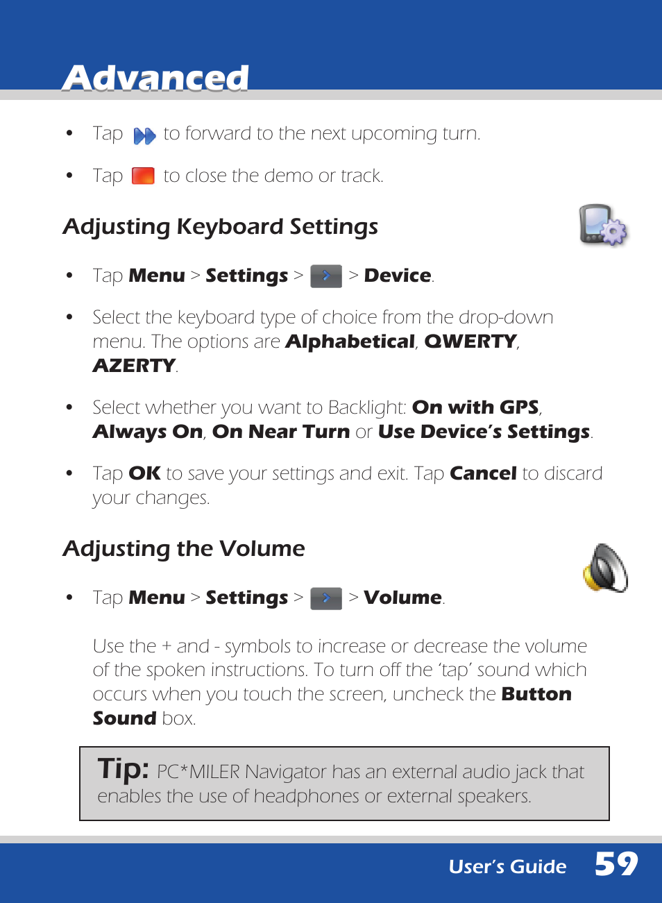 Advanced | ALK Technologies 740 User Manual | Page 59 / 80