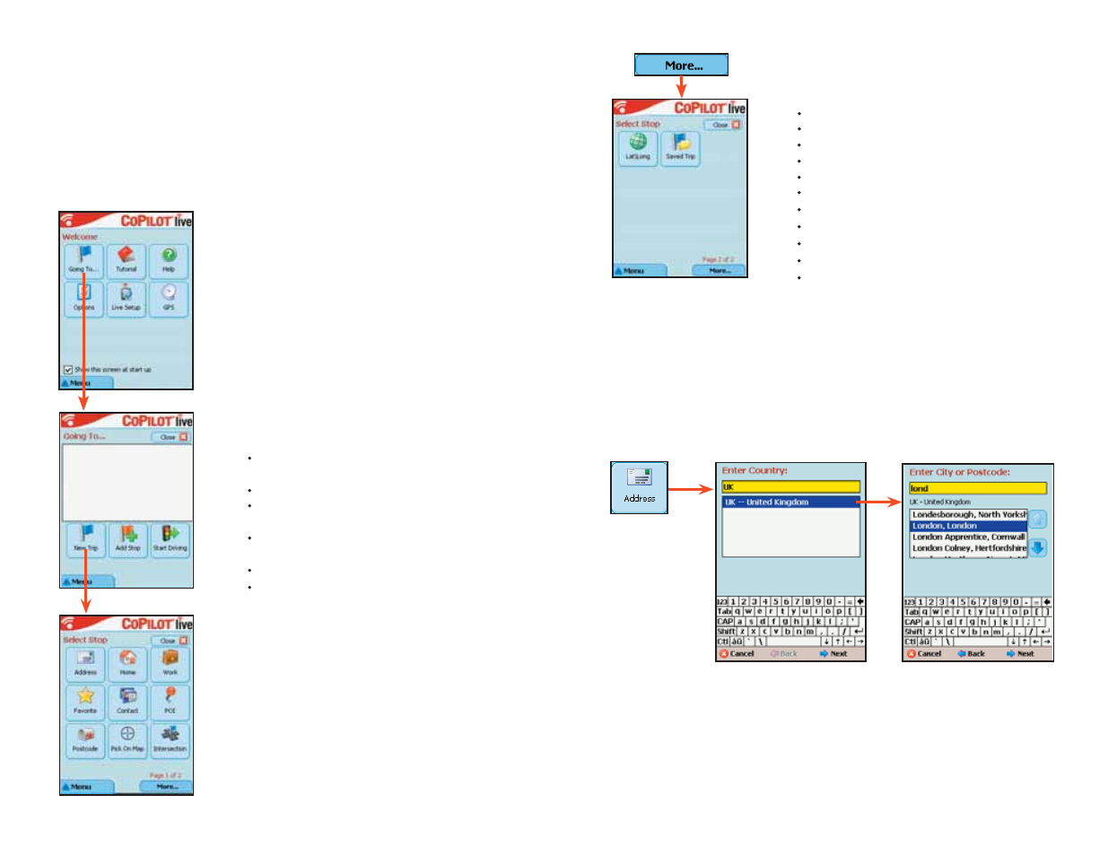 Address entry, Using your pocket pc for guidance | ALK Technologies Pocket PC 6 Bluetooth User Manual | Page 17 / 58