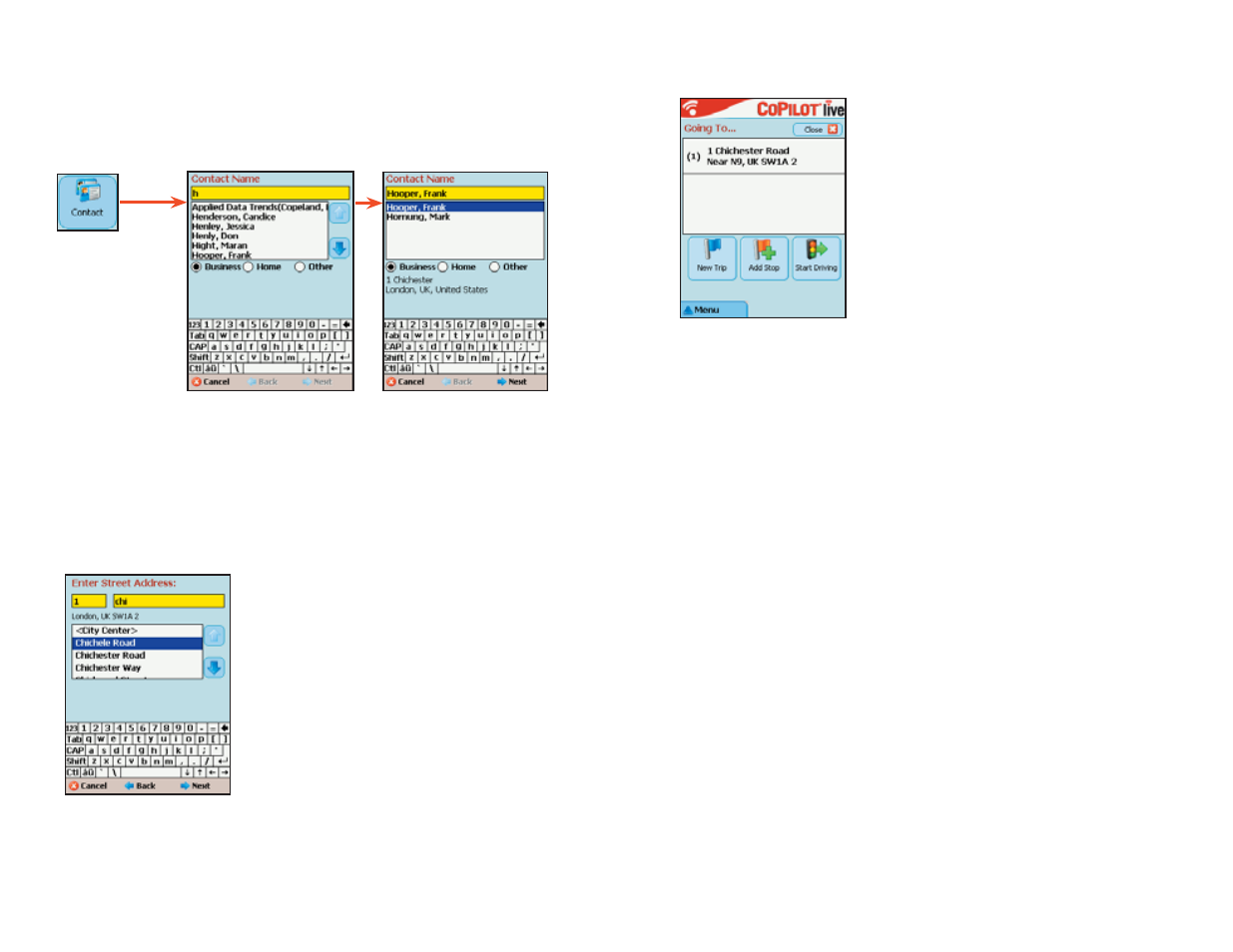 Contact integration | ALK Technologies Pocket PC 6 Bluetooth User Manual | Page 20 / 58