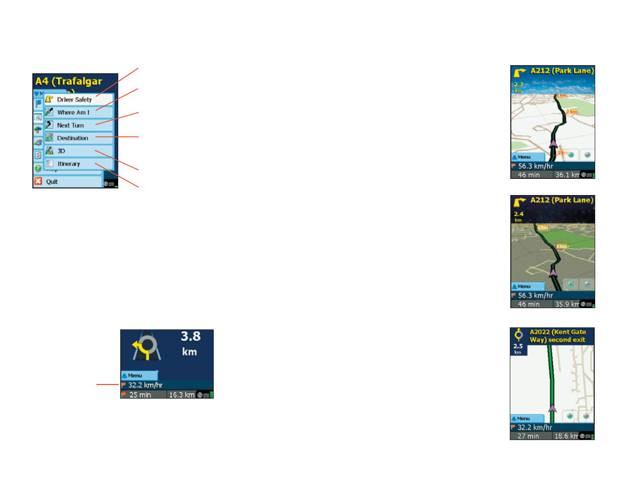 Map modes | ALK Technologies Pocket PC 6 Bluetooth User Manual | Page 25 / 58