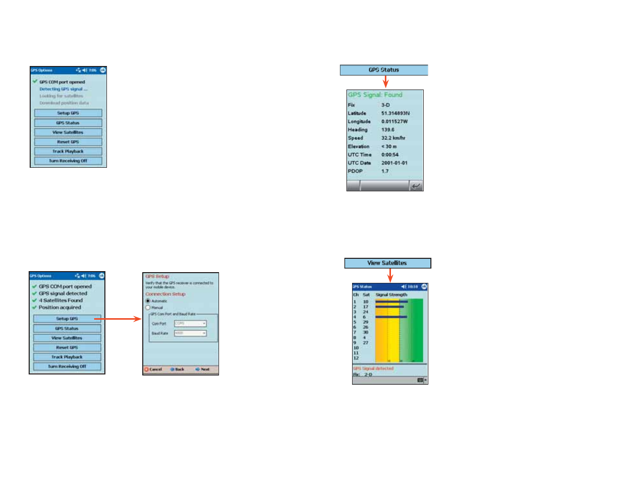 The gps menu | ALK Technologies Pocket PC 6 Bluetooth User Manual | Page 30 / 58