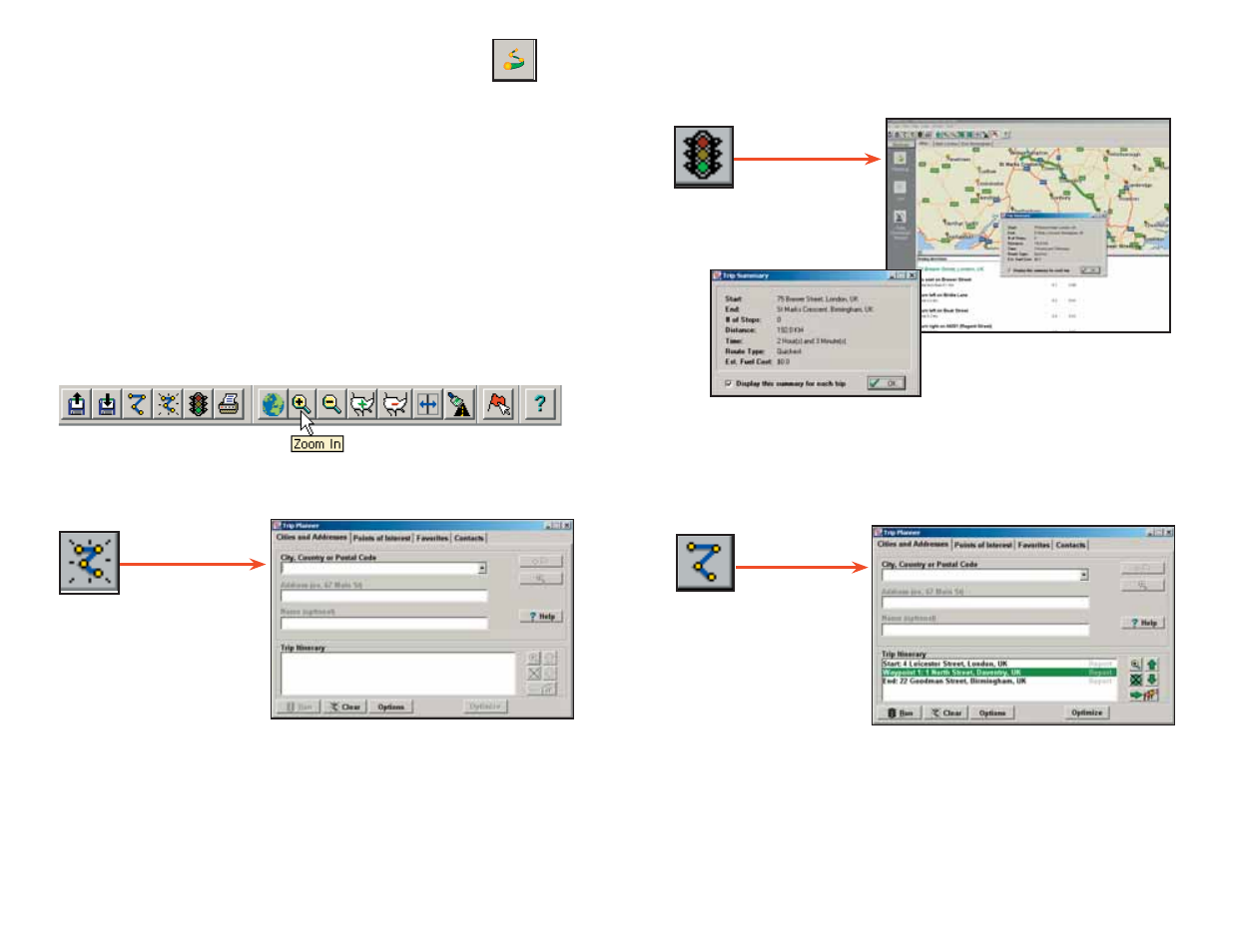 Trip planning on your desktop | ALK Technologies Pocket PC 6 Bluetooth User Manual | Page 36 / 58