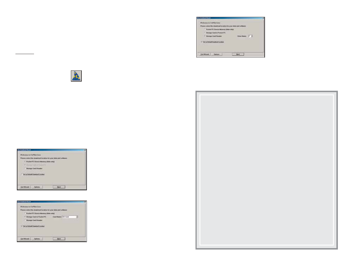 Data download to your pocket pc, Copilot quickstart | ALK Technologies Pocket PC 6 Bluetooth User Manual | Page 9 / 58