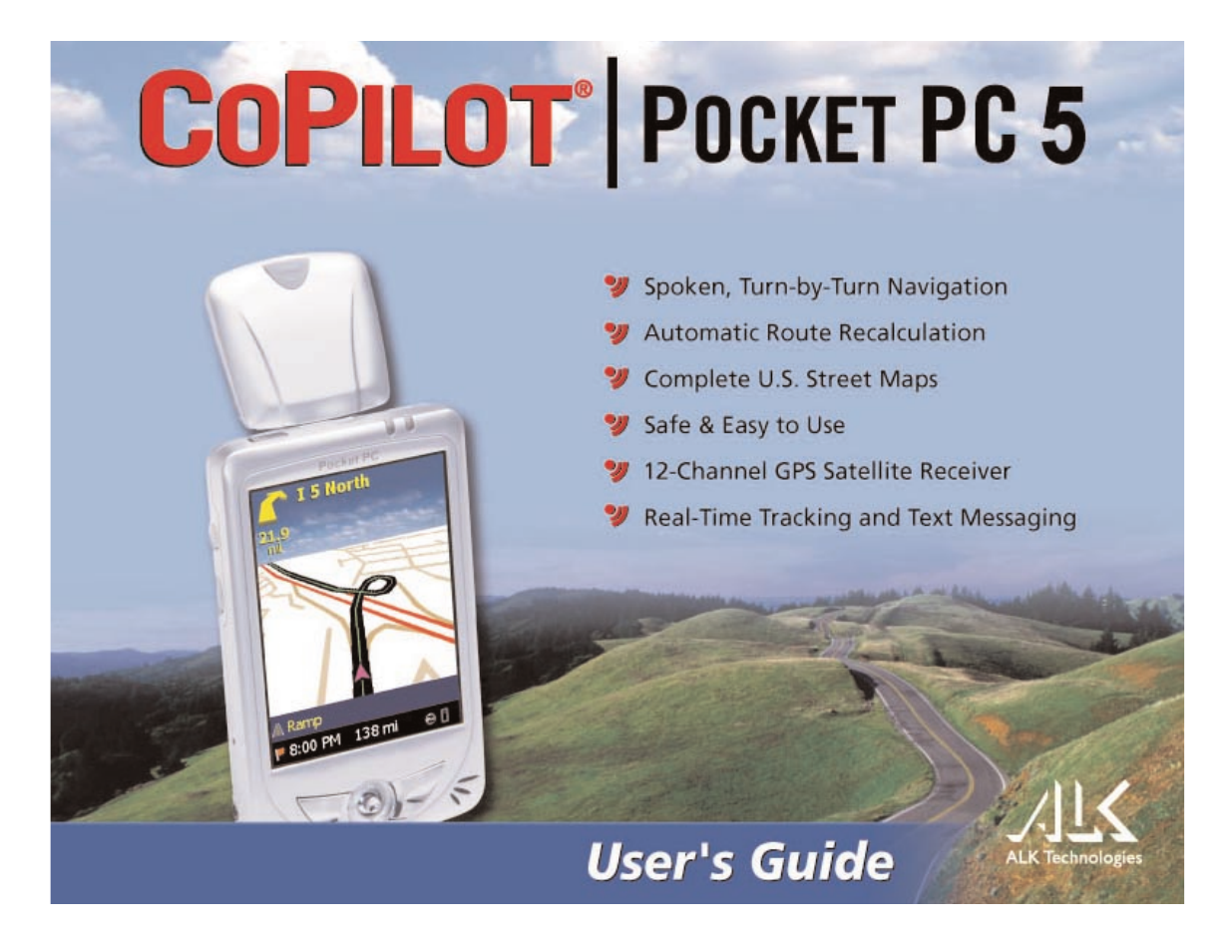 ALK Technologies Pocket PC 5 User Manual | 63 pages