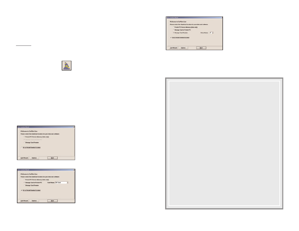 Data download to your pocket pc, Copilot quickstart | ALK Technologies Pocket PC 5 User Manual | Page 15 / 63