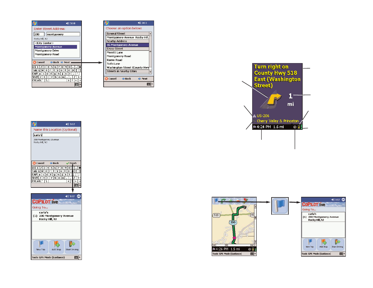 Start driving | ALK Technologies Pocket PC 5 User Manual | Page 24 / 63