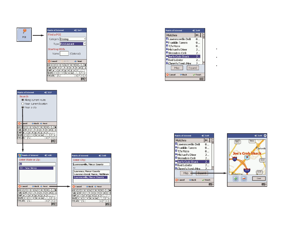 Finding points of interest | ALK Technologies Pocket PC 5 User Manual | Page 26 / 63