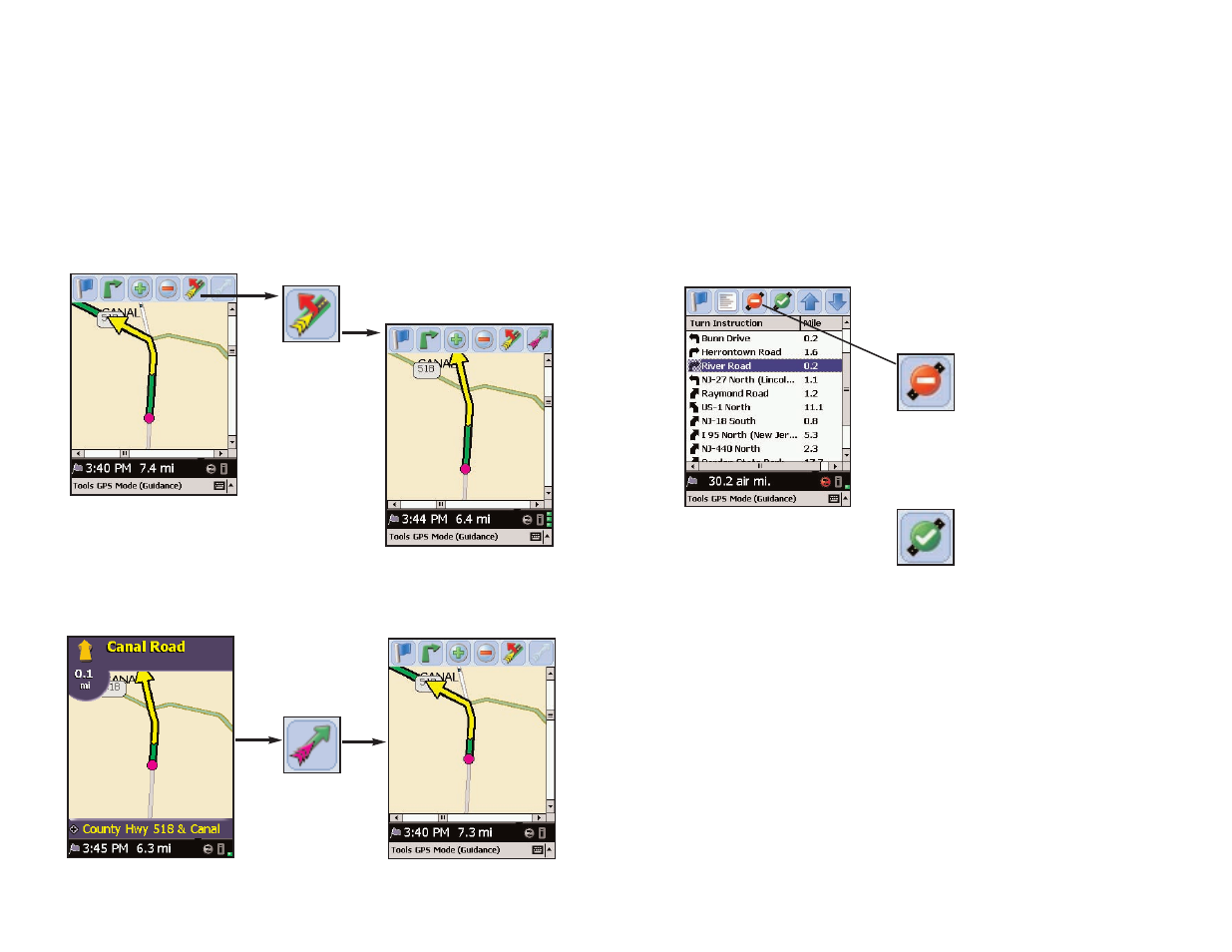 Detour feature, Selective routing | ALK Technologies Pocket PC 5 User Manual | Page 32 / 63