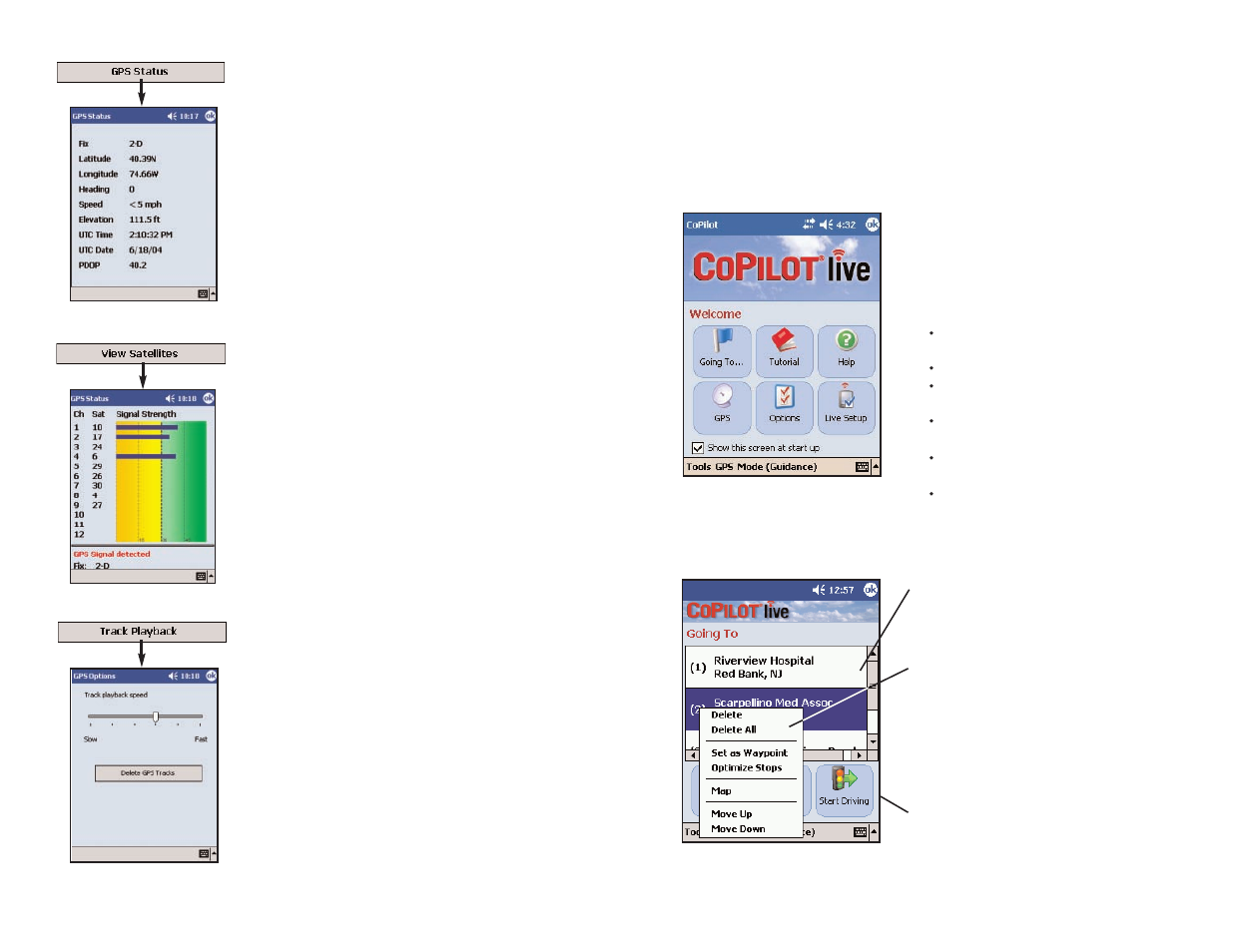 Reference, Screens & toolbars | ALK Technologies Pocket PC 5 User Manual | Page 37 / 63