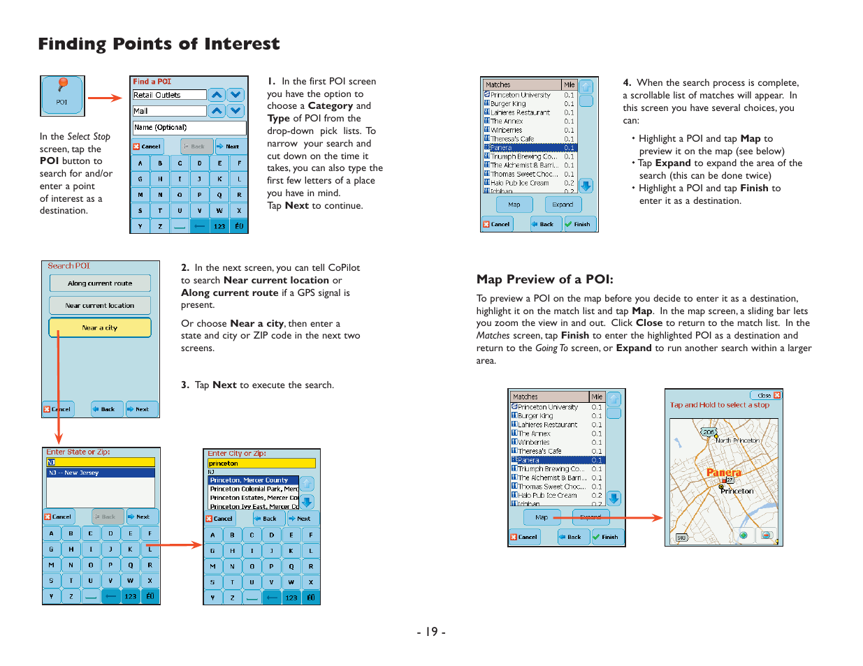 Finding points of interest | ALK Technologies Pocket PC 6 User Manual | Page 21 / 57