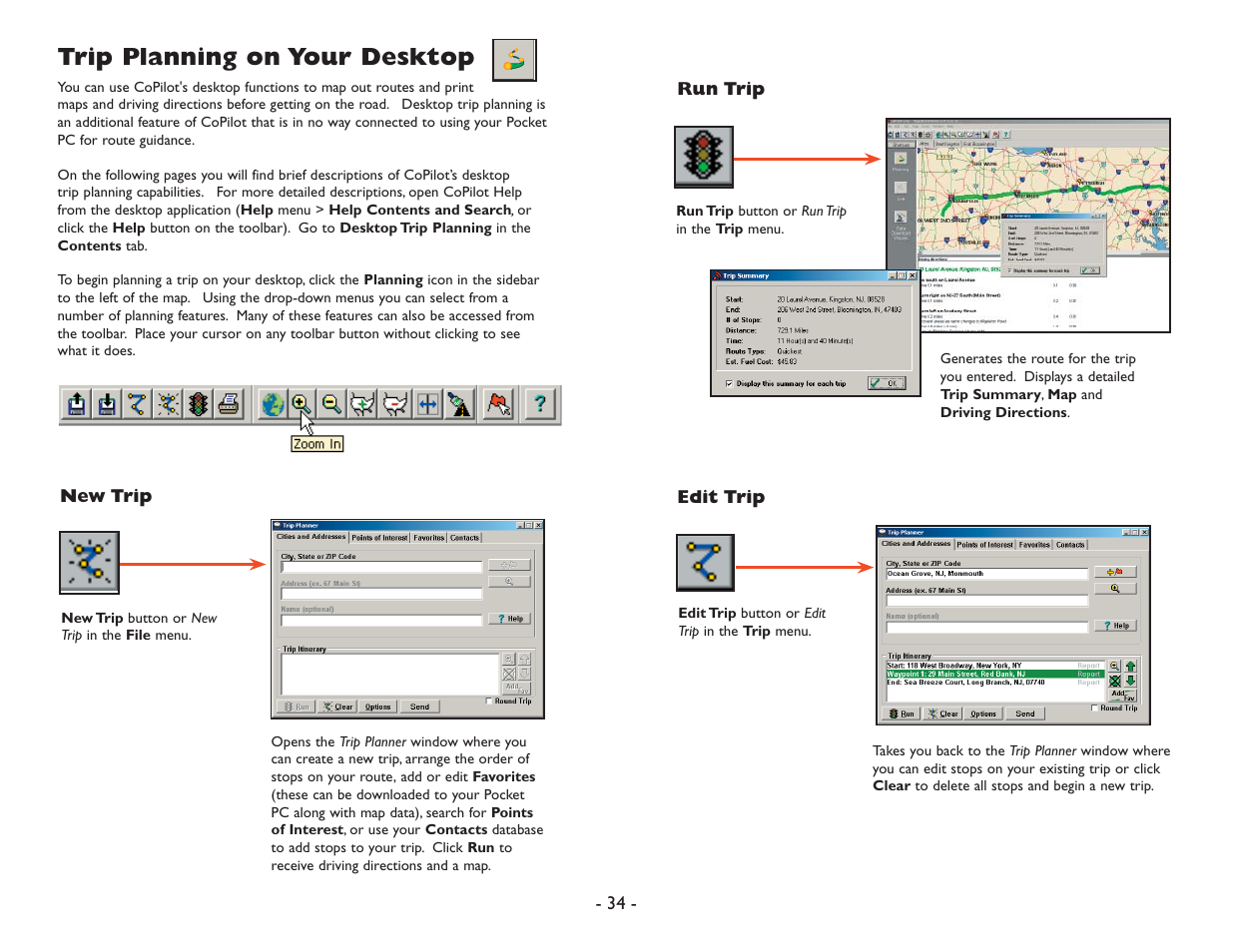 Trip planning on your desktop | ALK Technologies Pocket PC 6 User Manual | Page 36 / 57
