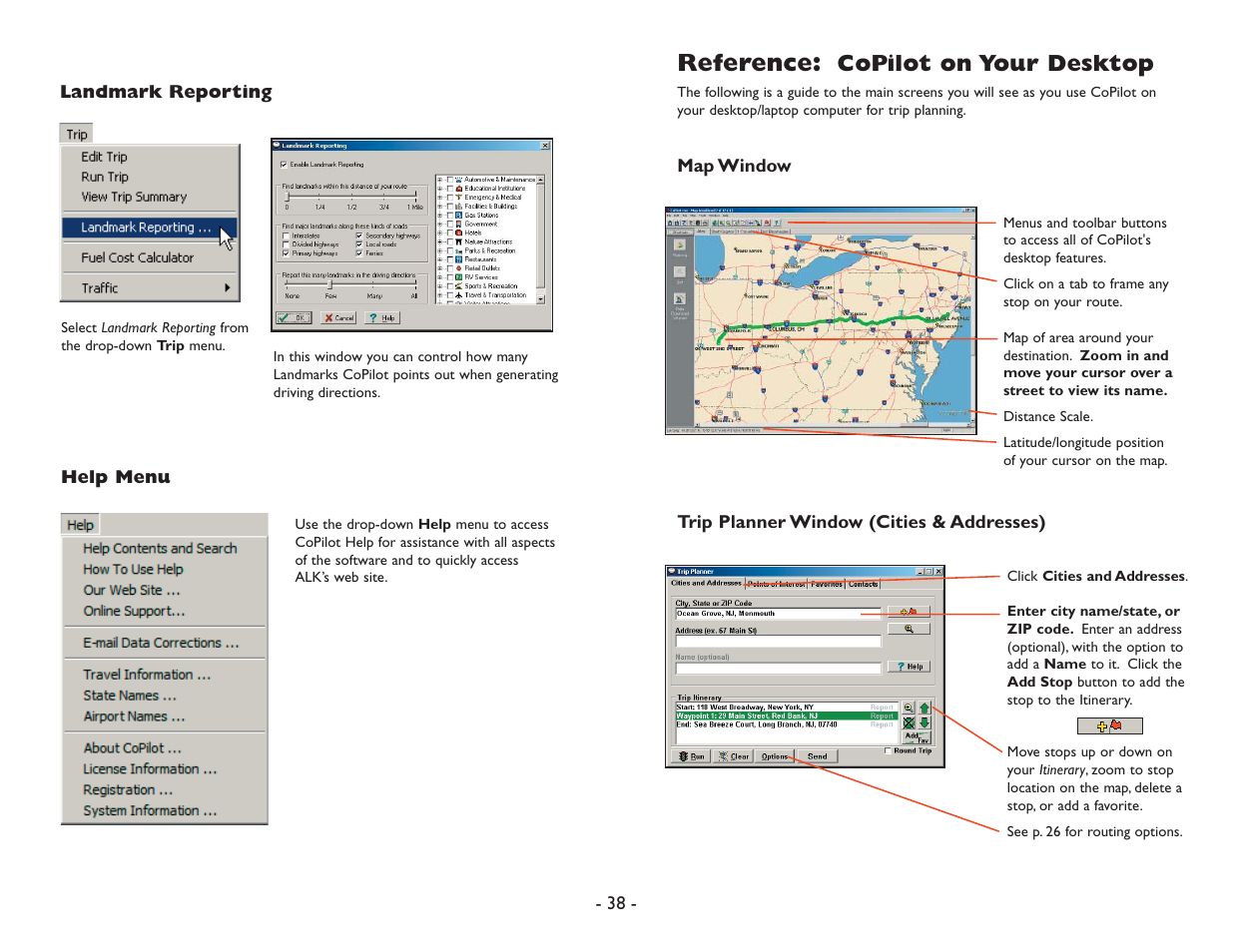 Reference, Copilot on your desktop | ALK Technologies Pocket PC 6 User Manual | Page 40 / 57