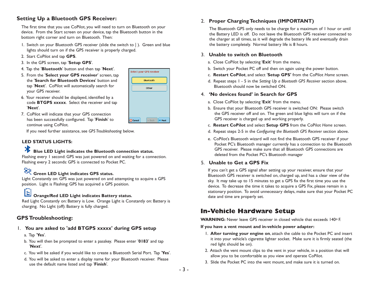 In-vehicle hardware setup | ALK Technologies Pocket PC 6 User Manual | Page 5 / 57
