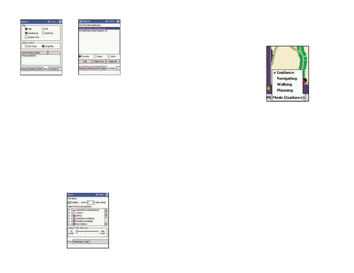 Poi alert options, Modes | ALK Technologies Pocket PC 4 User Manual | Page 26 / 43