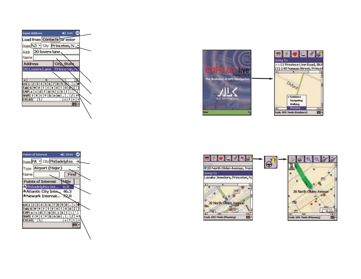 Trip planning on your pocket pc | ALK Technologies Pocket PC 4 User Manual | Page 30 / 43