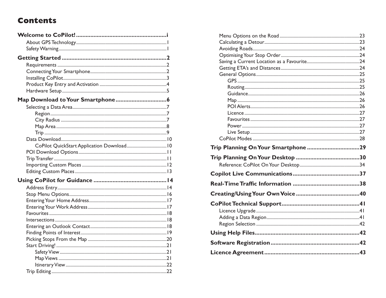 ALK Technologies CoPilot Symbian S60 User Manual | Page 2 / 51
