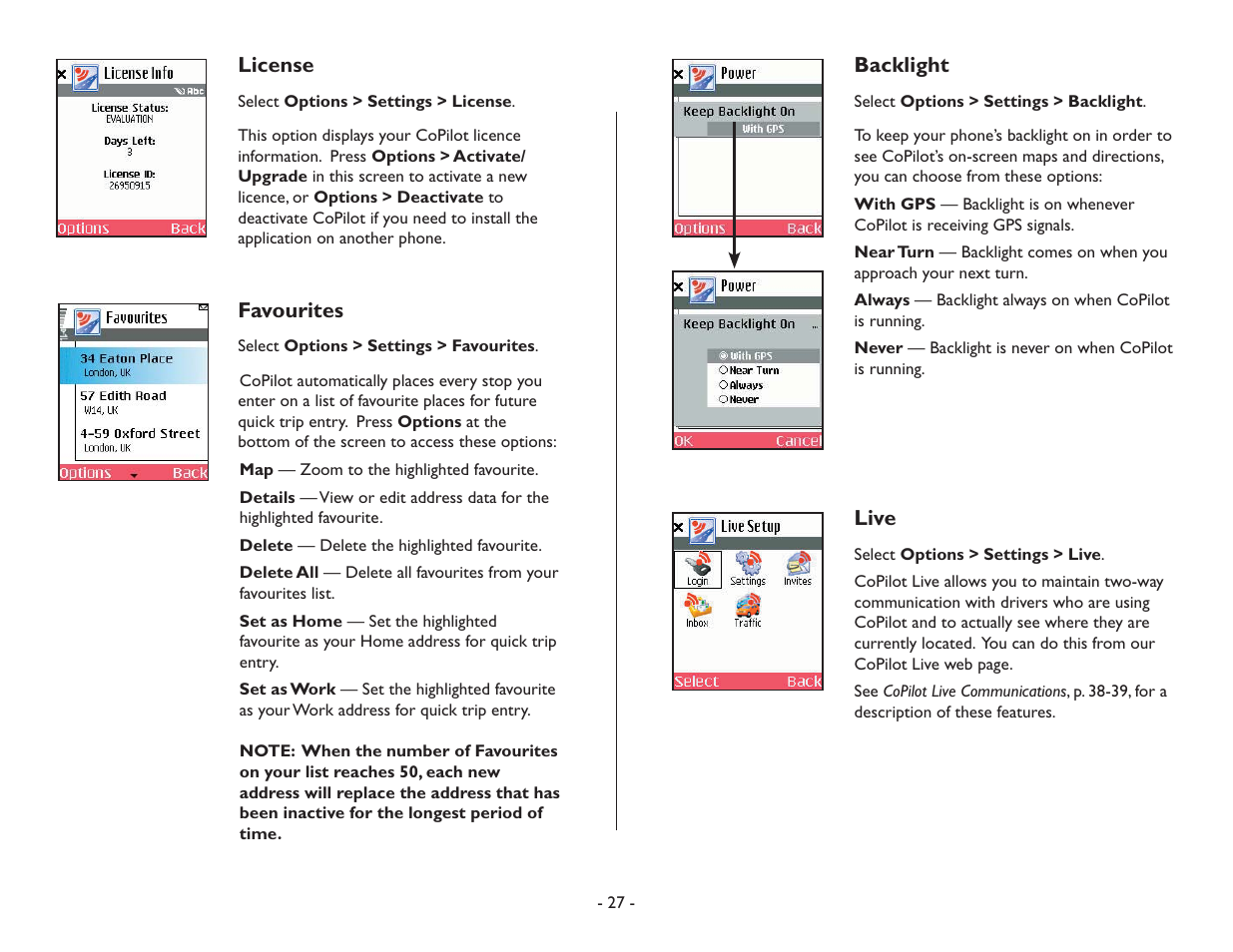 ALK Technologies CoPilot Symbian S60 User Manual | Page 29 / 51