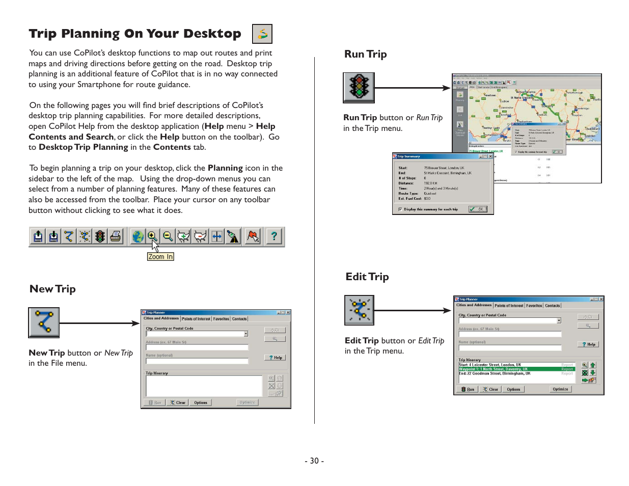 Trip planning on your desktop | ALK Technologies CoPilot Symbian S60 User Manual | Page 32 / 51
