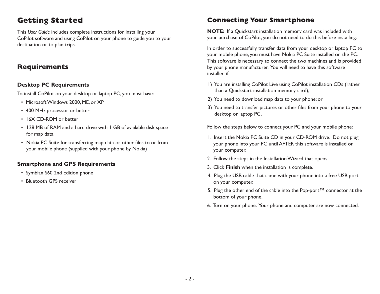 Getting started | ALK Technologies CoPilot Symbian S60 User Manual | Page 4 / 51